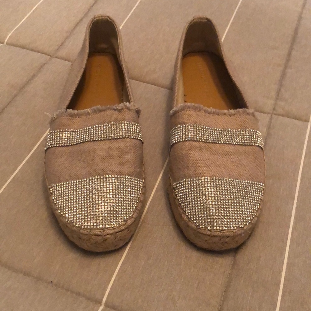 Kendall + Kylie espadrilles with rhinestones.